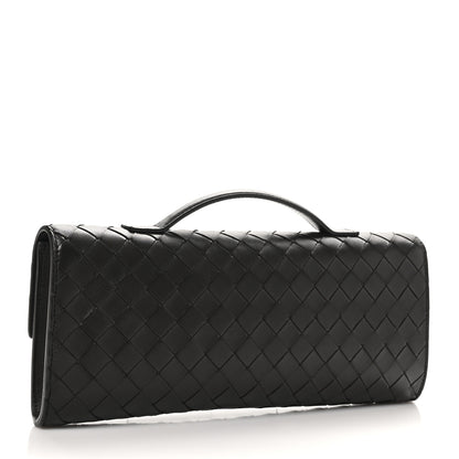 Bottega Veneta Nappa Intrecciato Long Andiamo Top Handle Clutch Fondant 3 of 7
