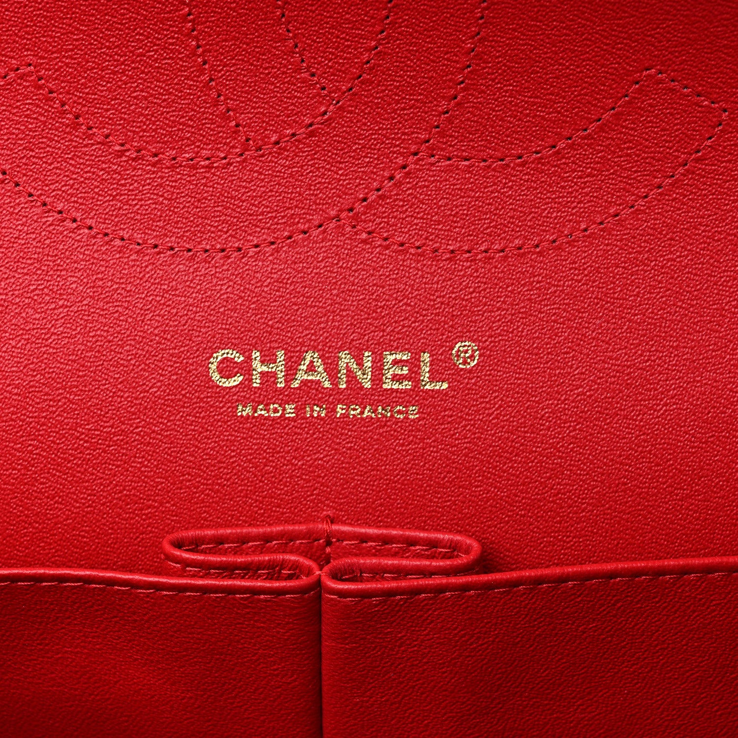 Chanel Lambskin Quilted Jumbo Double Flap Red 6 of 9