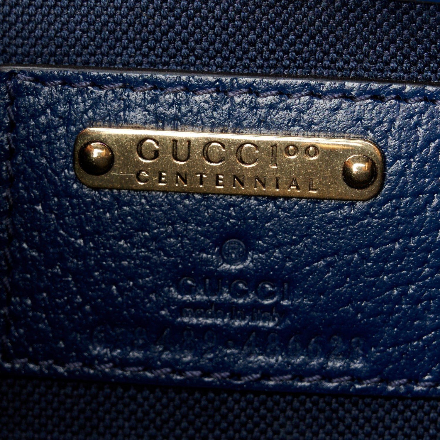 Gucci Calfskin Kaleidoscope Medium Bamboo 1947 Top Handle Bag Blue Orange Multicolor Blue Agata 7 of 10