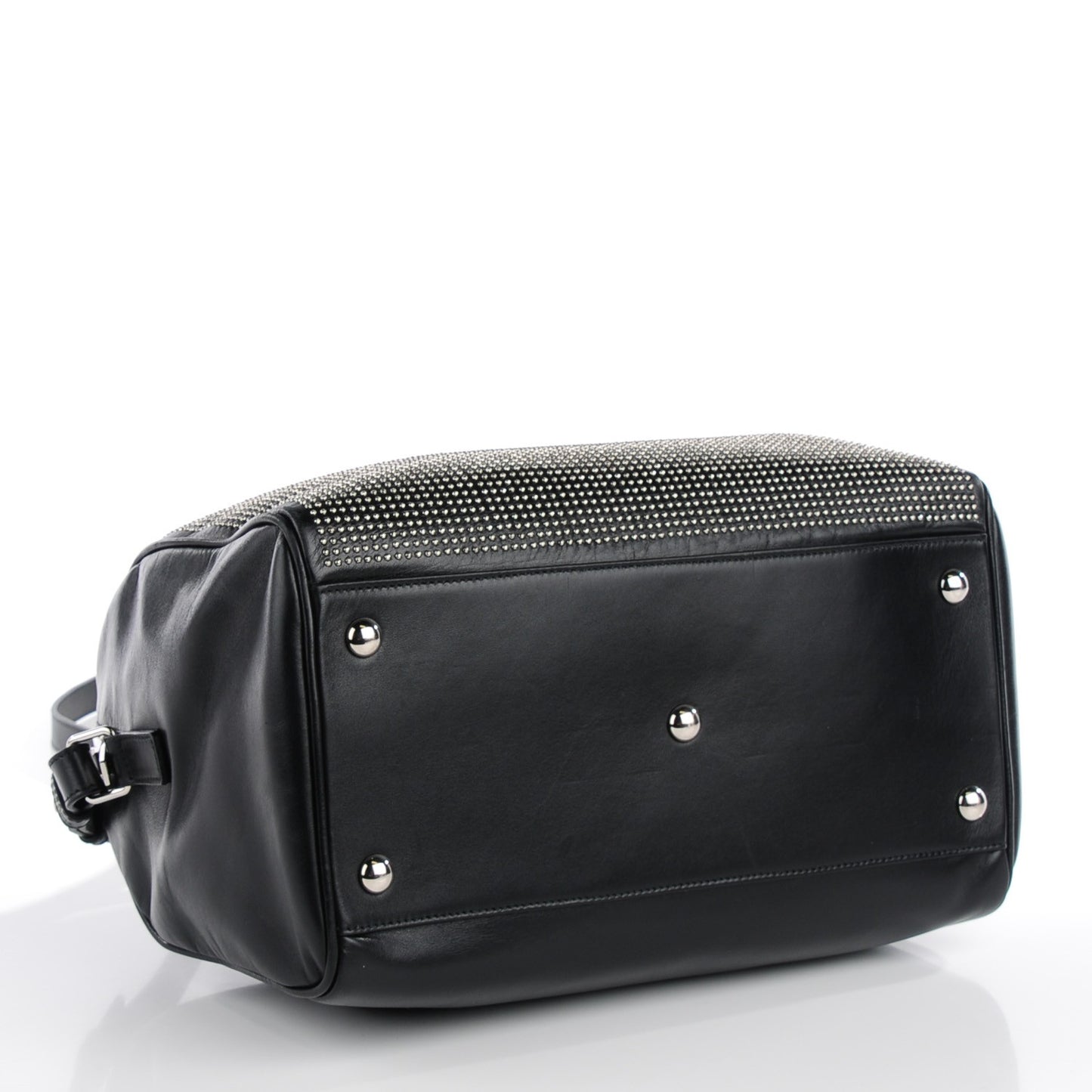 Calfskin Studded Classic Duffle 6 Black