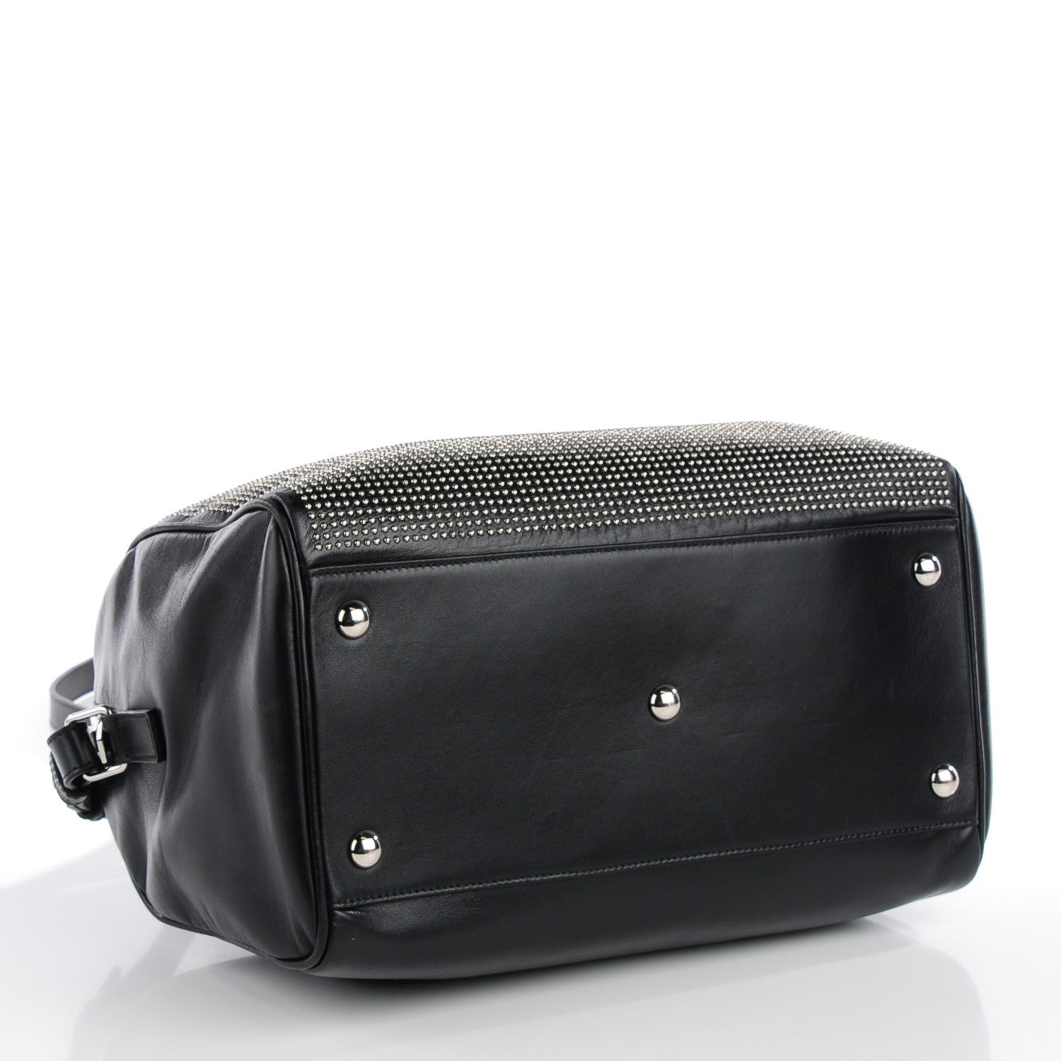 Saint Laurent Calfskin Studded Classic Duffle 6 Black 4 of 8