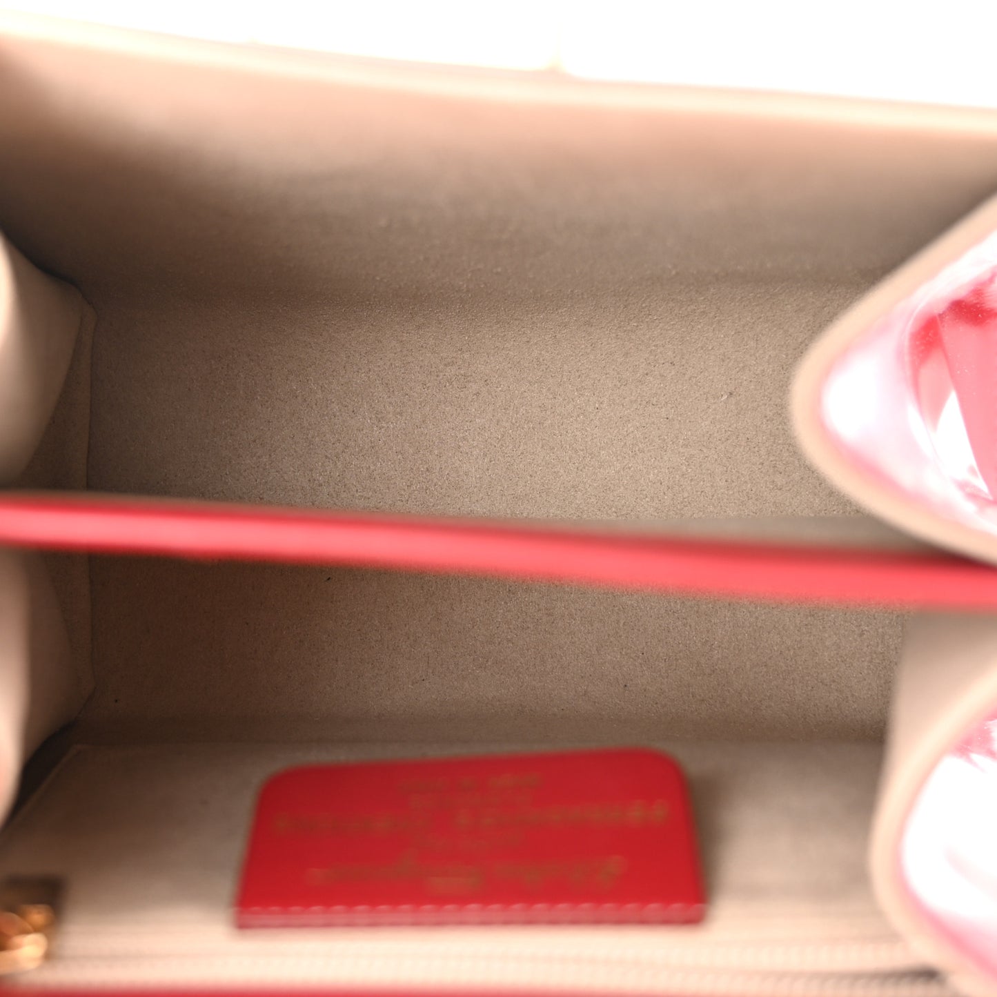 Brushed Off Calfskin Small Iconic Top Handle Red
