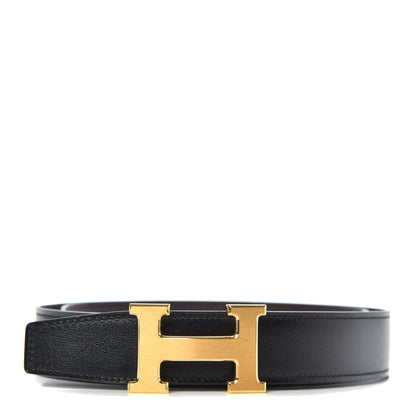 Hermes Box Togo H Belt 90 Black Chocolate 1 of 5
