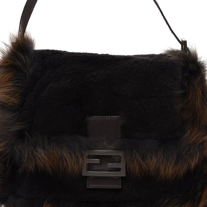 Fendi Fox Fur Mama Baguette Brown Multicolor 10 of 10