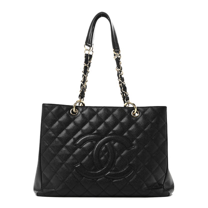 Chanel Caviar Quilted Grand Shopping Tote GST Black 1 of 10
