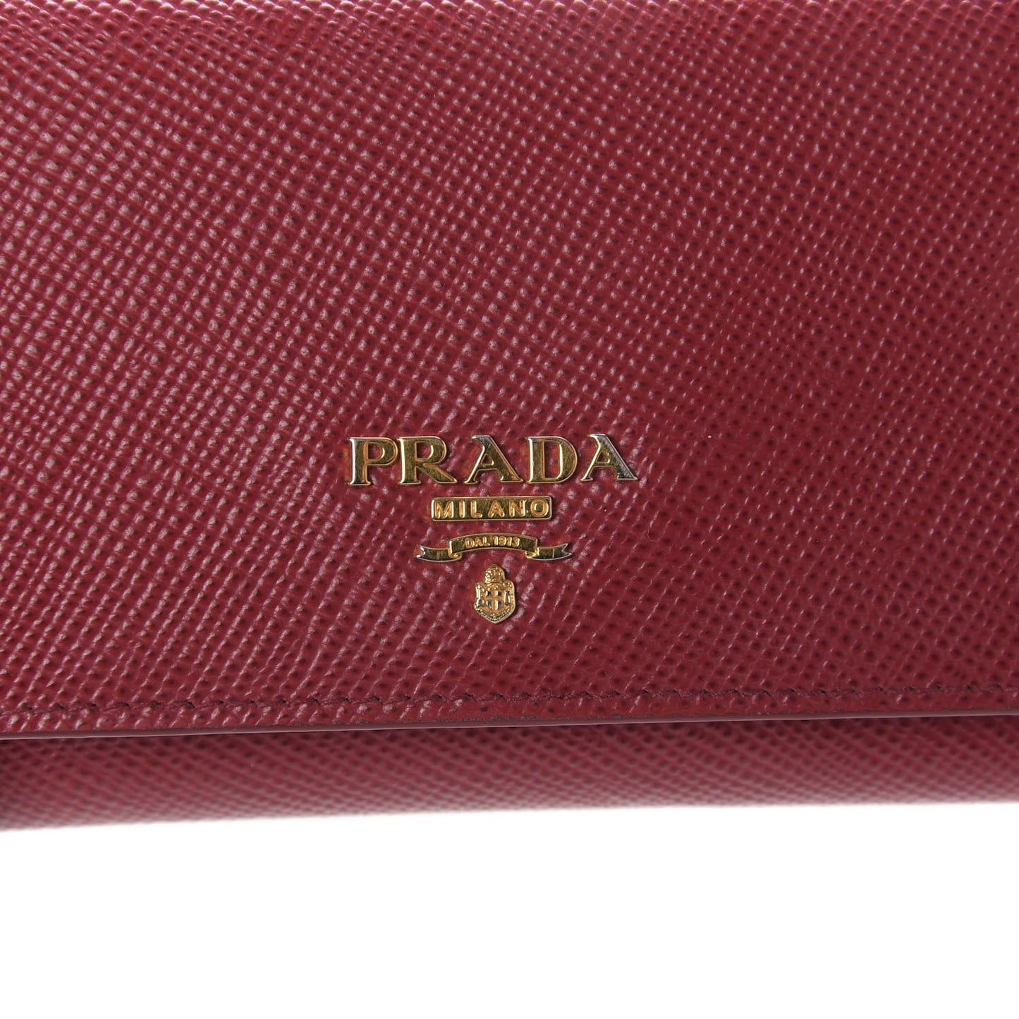 Saffiano Metal Continental Flap Wallet Fuoco