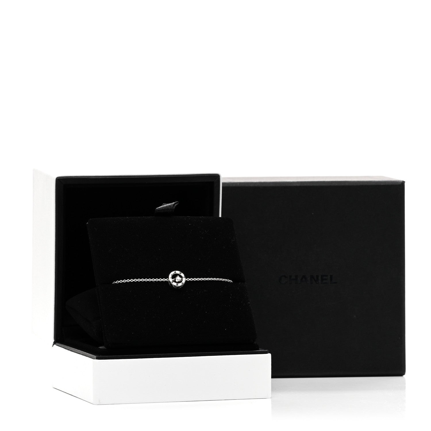 Chanel 18K White Gold Diamond Coco Bracelet 4 of 4