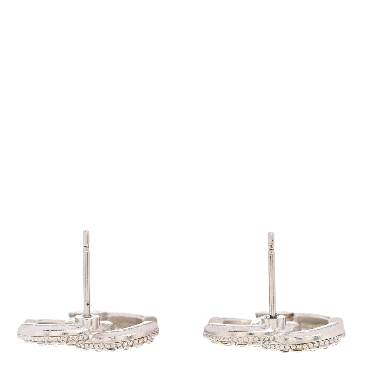Crystal CC Earrings Silver