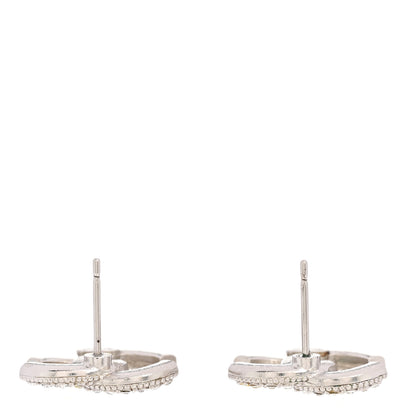 Chanel Crystal CC Earrings Silver 3 of 5