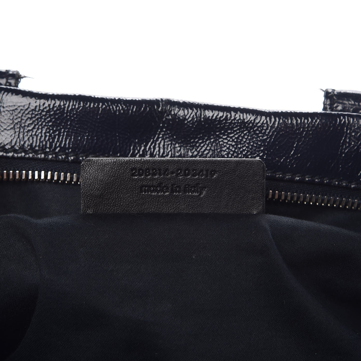 Saint Laurent Textured Patent Medium Easy Sac Navy 9 of 12