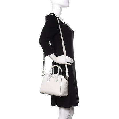 Givenchy Crinkled Patent Calfskin Mini Antigona White 2 of 16