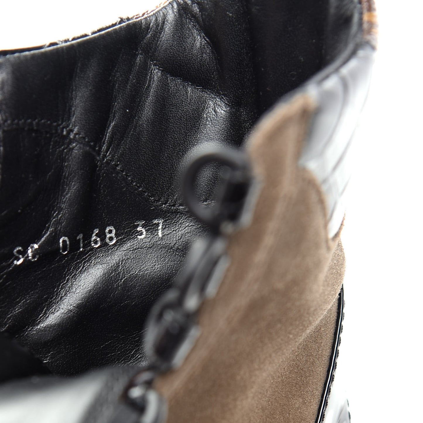 Suede Calfskin Monogram Laureate Platform Desert Boots 37 Taupe