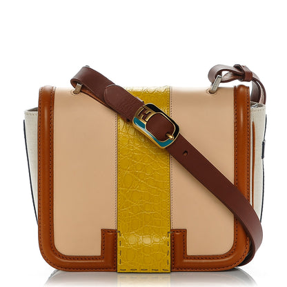 Fendi Alligator Calfskin Pattina Shoulder Bag Multicolor 1 of 6