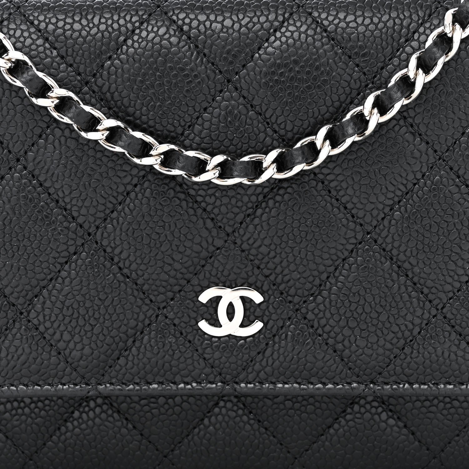 Chanel Caviar Quilted Wallet on Chain WOC Black 9 of 13