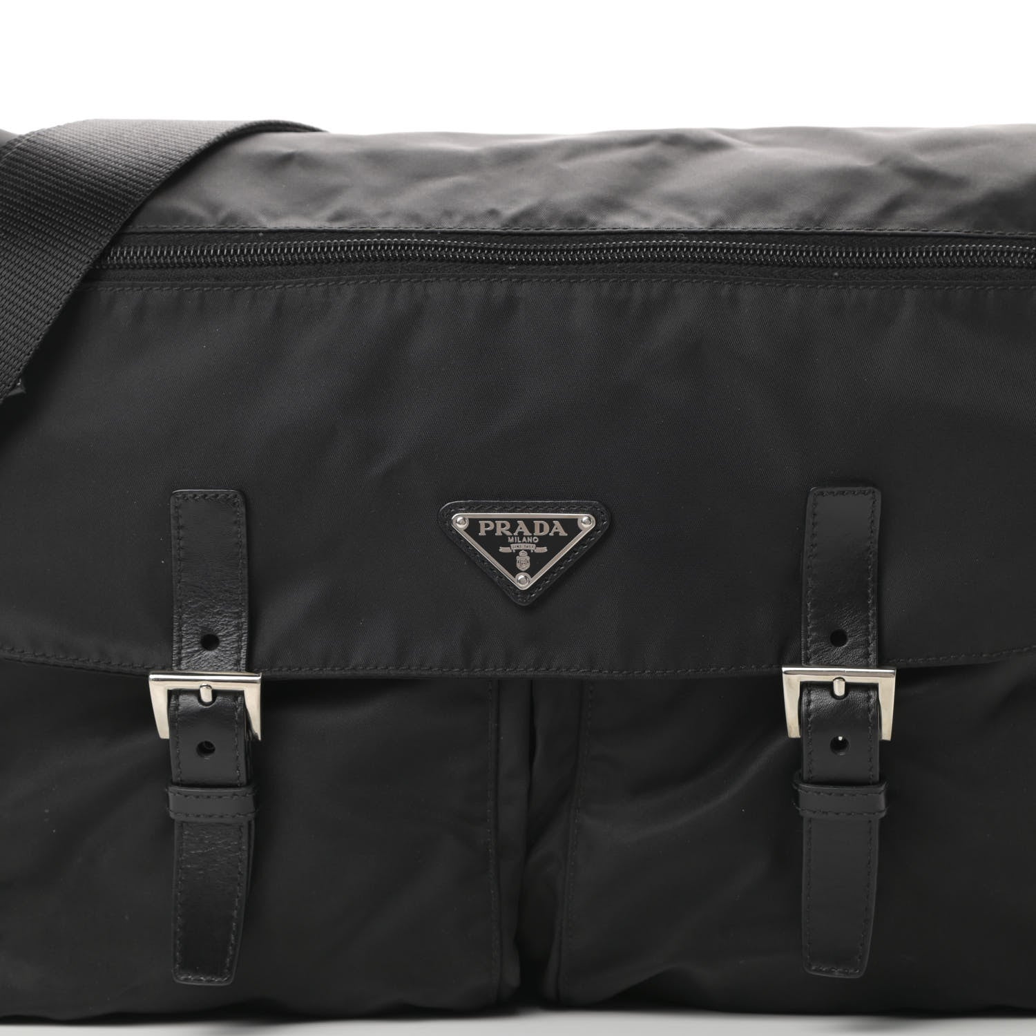 Prada Nylon Vela Messenger Bag Black 8 of 10