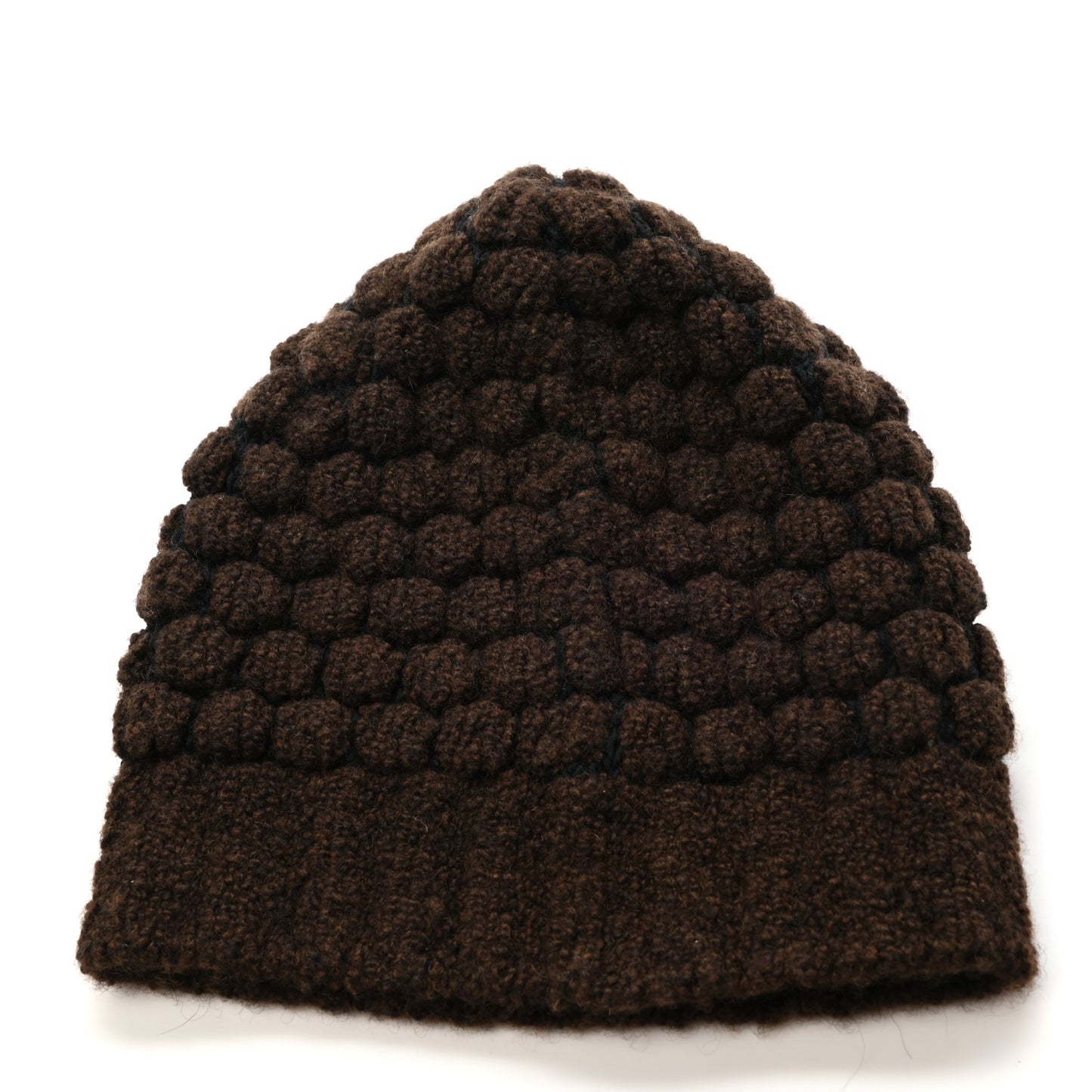 Cashmere Cotton Beanie Hat Brown