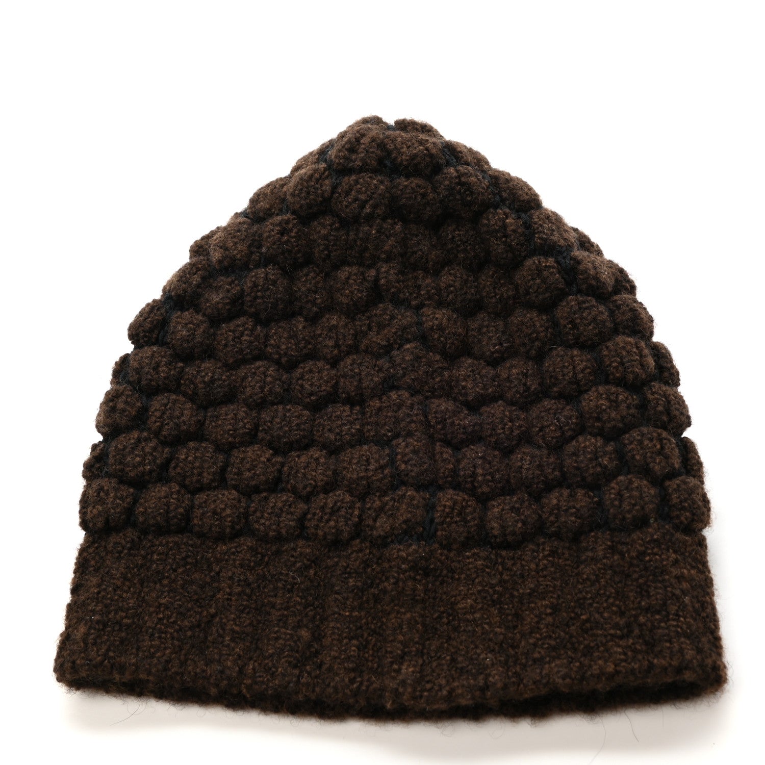Hermes Cashmere Cotton Beanie Hat Brown 3 of 4