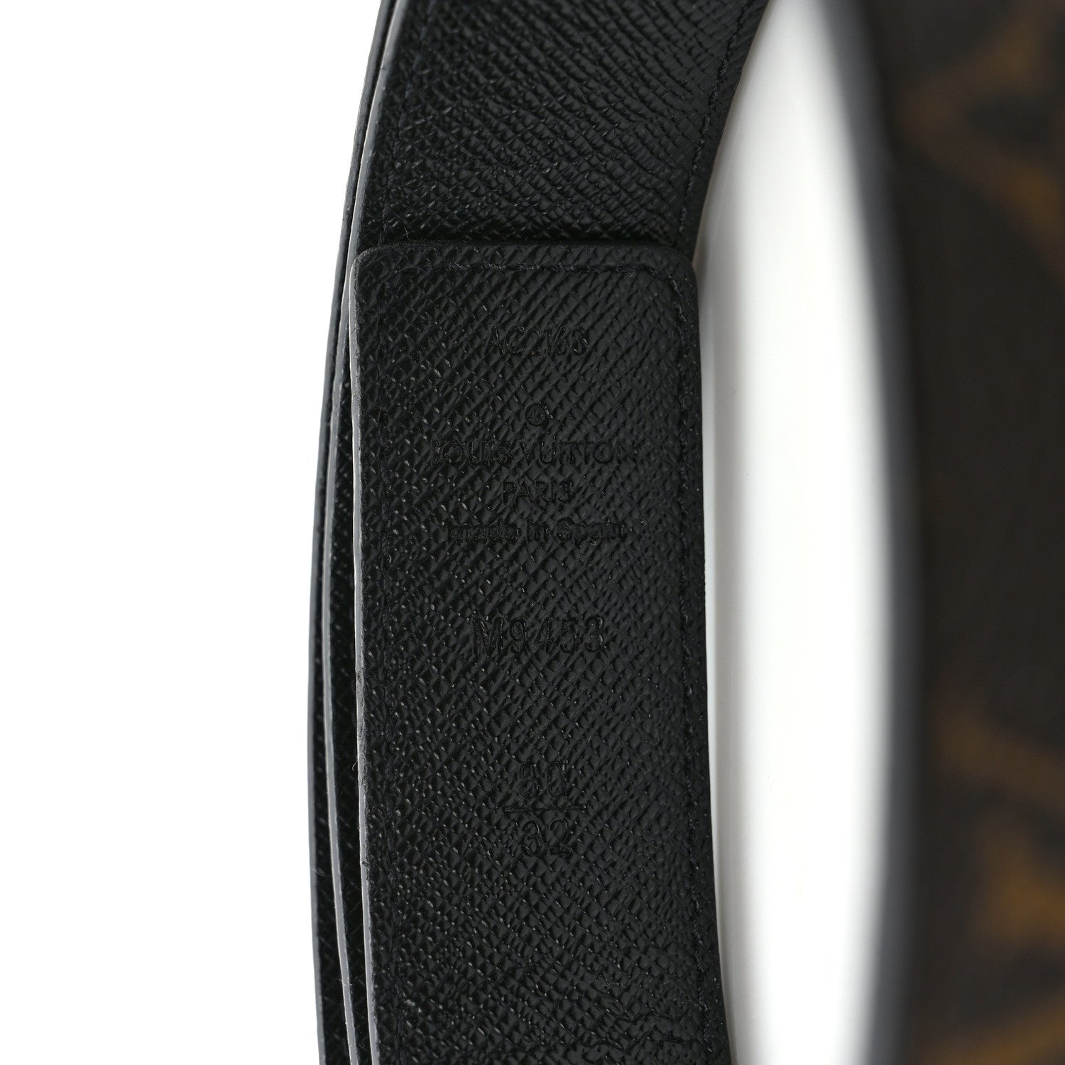 Louis Vuitton Monogram Calfskin 40mm LV Initiales Reversible Belt 80 32 Black 3 of 6