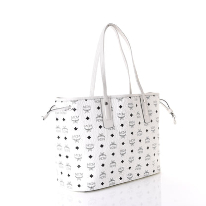 MCM Visetos Medium Liz Reversible Shopper Tote White 4 of 13