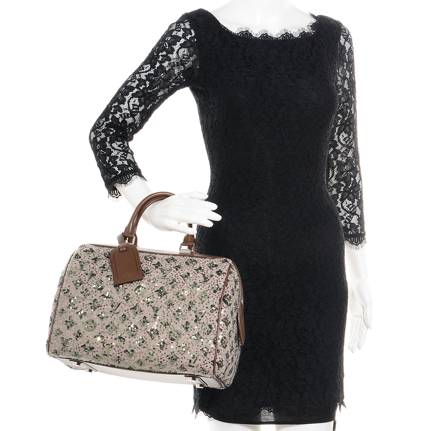 Louis Vuitton Sequin Monogram Sunshine Express Speedy Kaki 2 of 7