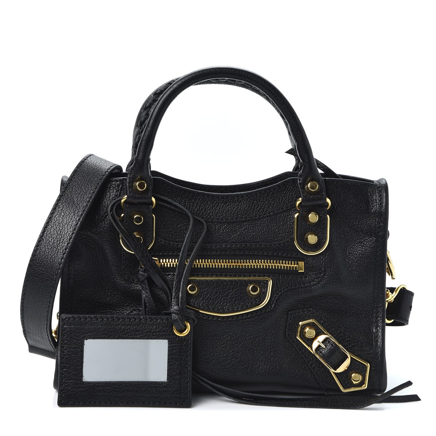 Balenciaga Chevre Gold Metallic Edge Hardware Mini City Black 1 of 9