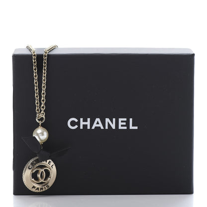 Chanel Pearl CC Medallion Necklace Gold 6 of 6