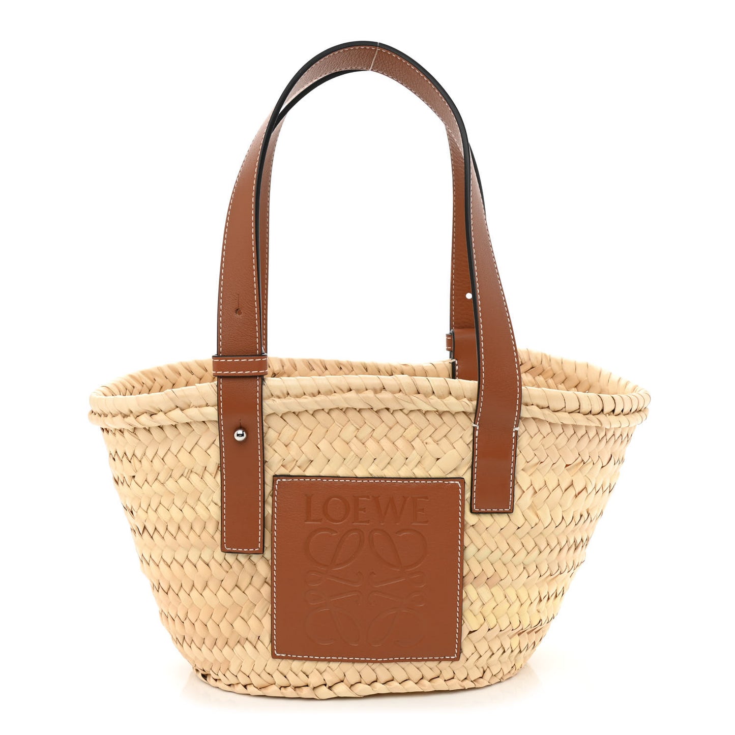 Raffia Small Basket Tote Bag Natural Tan