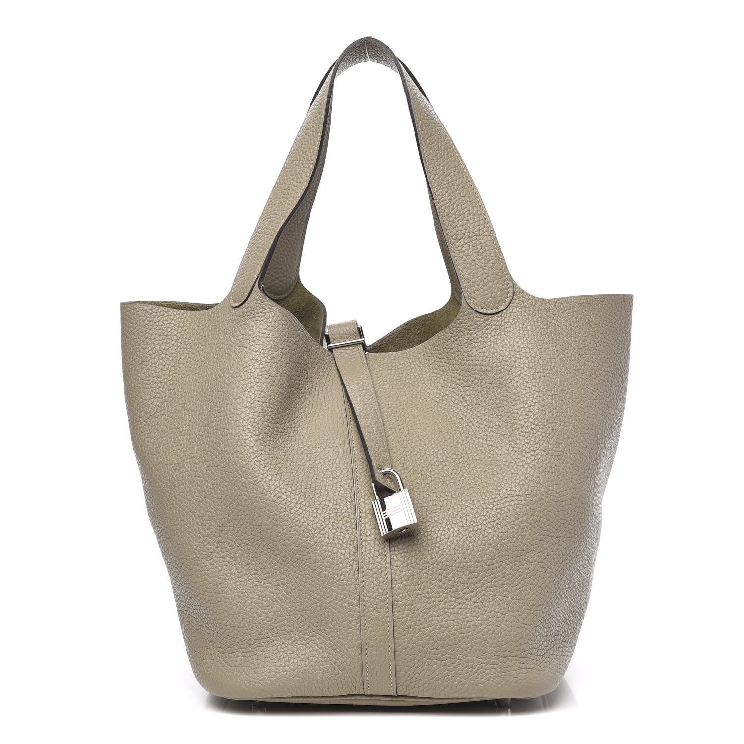 Hermes Taurillon Clemence Picotin Lock 26 GM Sauge 1 of 10