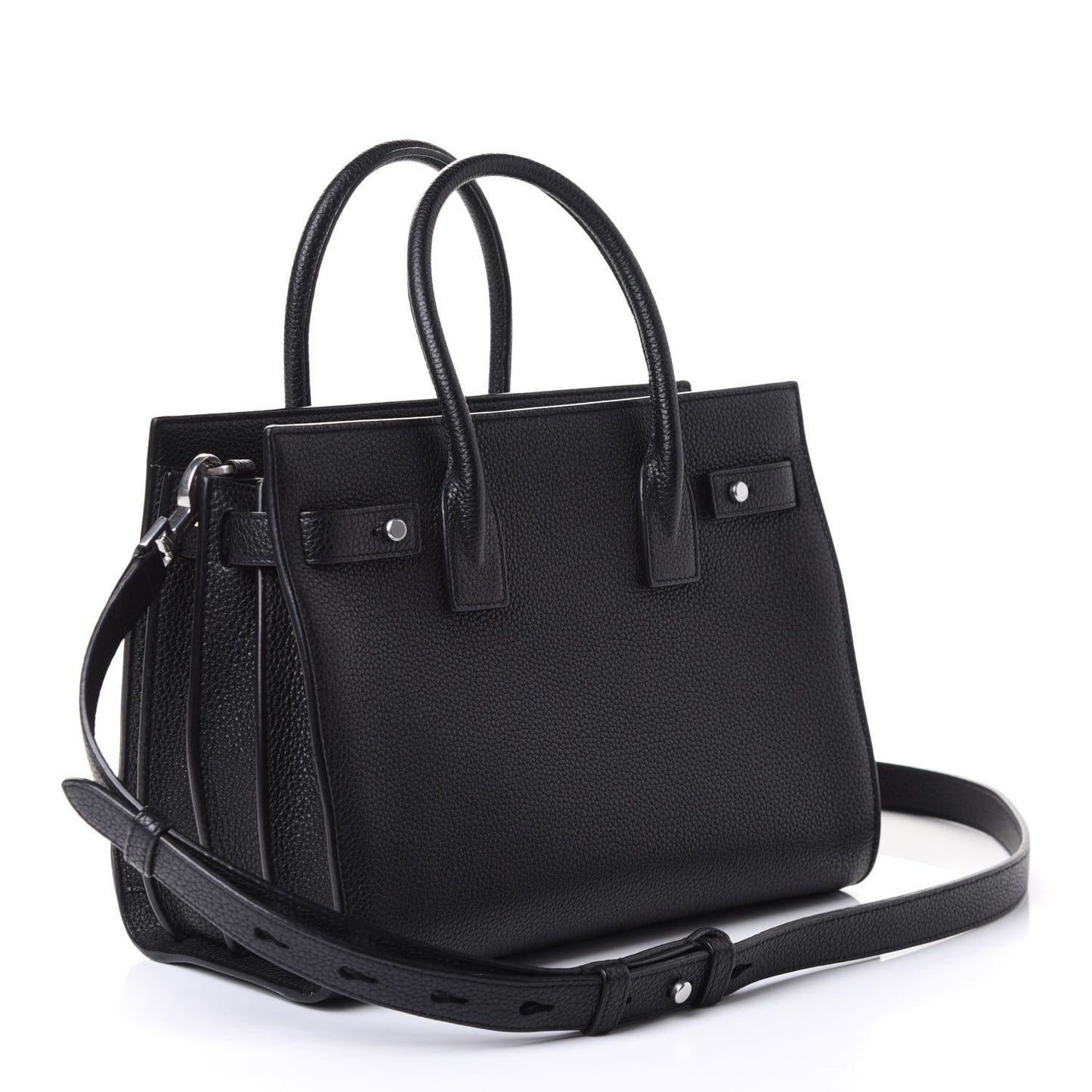 Grained Calfskin Baby Sac De Jour Souple Black