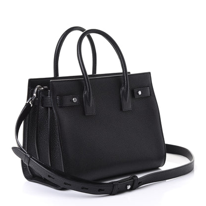 Saint Laurent Grained Calfskin Baby Sac De Jour Souple Black 2 of 4