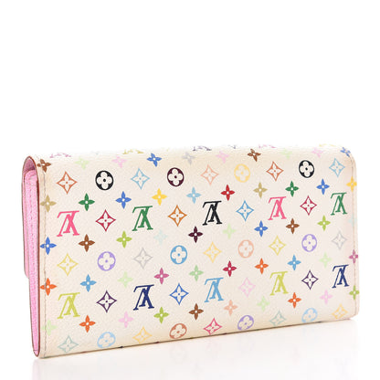 Louis Vuitton Monogram Multicolor Sarah Wallet White Litchi 3 of 14