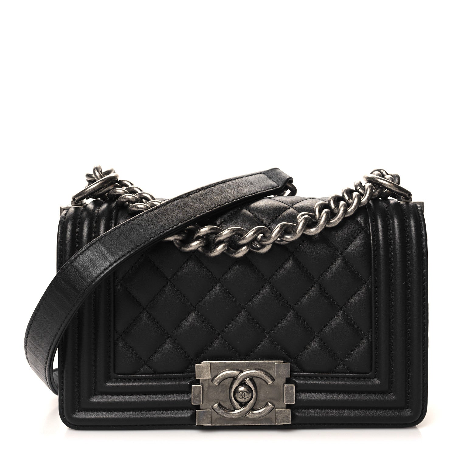 Chanel Calfskin Quilted Small Boy Flap Black 1 of 10