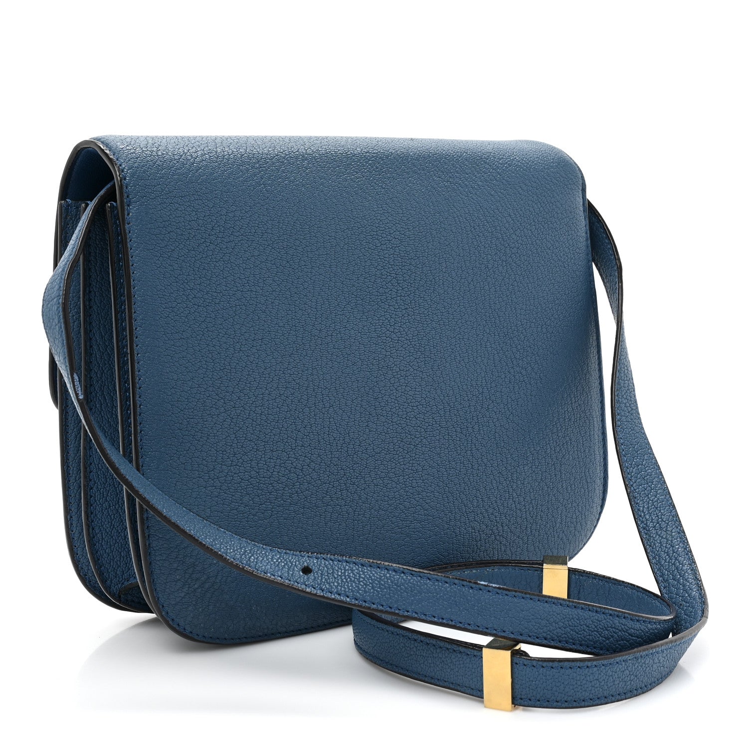 Celine Goatskin Medium Classic Box Flap Bag Deepsea 3 of 14