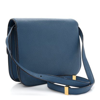 Celine Goatskin Medium Classic Box Flap Bag Deepsea 3 of 14