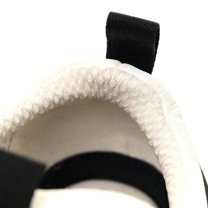 Chanel Nylon Suede Calfskin CC Sneakers 39.5 White Dark Grey 12 of 13