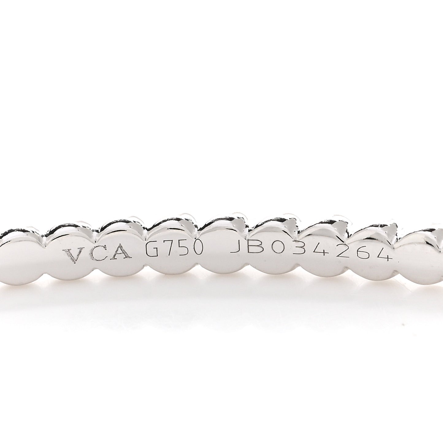 18K White Gold Large Perlee Hoop Earrings