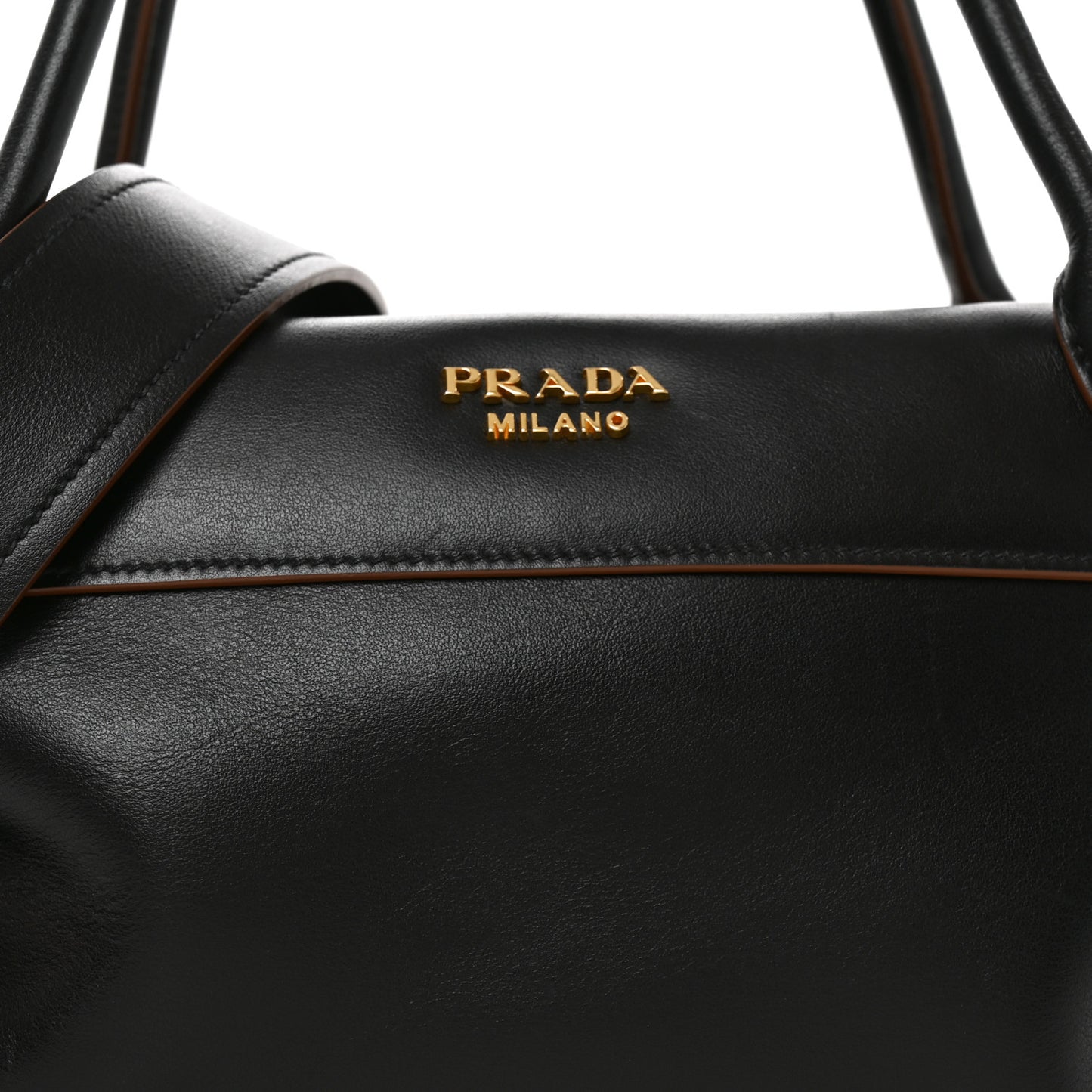 City Calf Ribbon Bowling Bag Black
