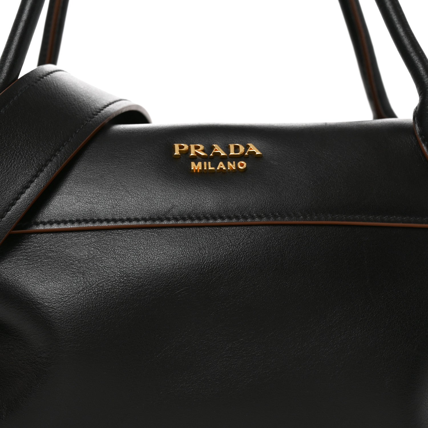 Prada City Calf Ribbon Bowling Bag Black 7 of 9