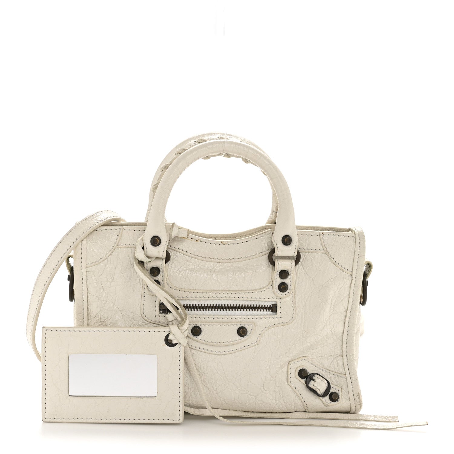 Balenciaga Agneau Classic Hardware Nano City White 3 of 14
