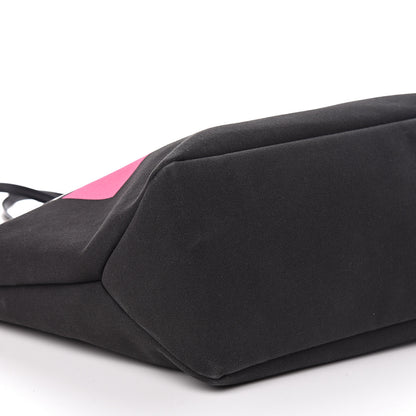 Prada Canapa Racing Logo Shopping Tote Black Azzurro 9 of 16