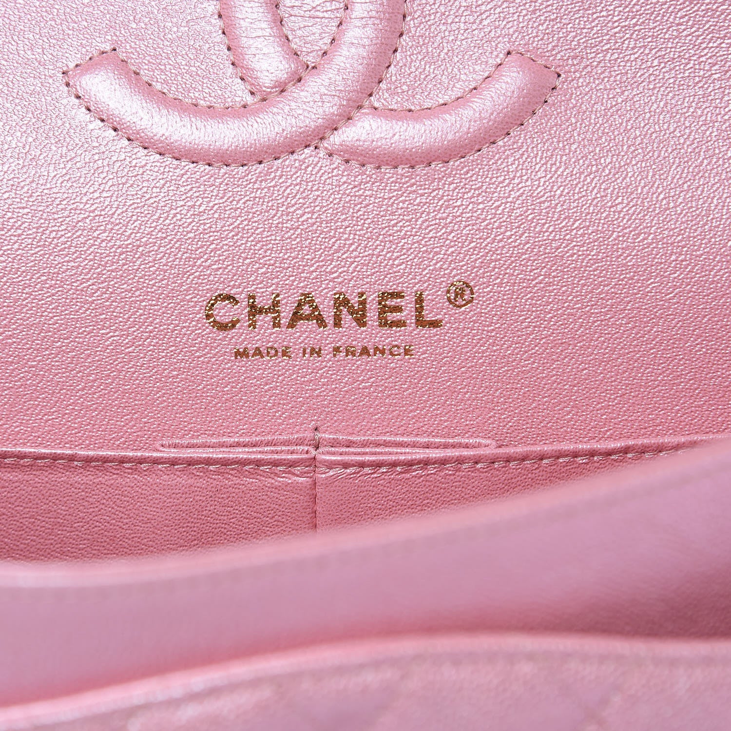 Chanel Iridescent Caviar Quilted Medium Double Flap Rose Pink 6 of 10