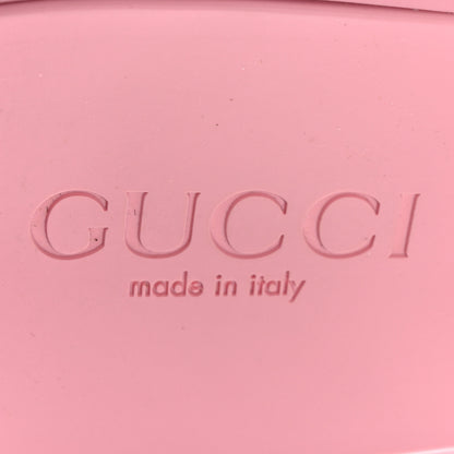 Gucci Rubber Gucci Logo Womens Platform 20/60mm Slide Sandals 41 Wild Rose 9 of 12