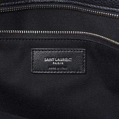 Saint Laurent Grained Calfskin Medium Souple Sac De Jour Duffle Black 6 of 9