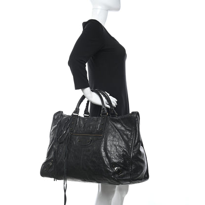 Balenciaga Chevre Classic Hardware Weekender Black 2 of 12
