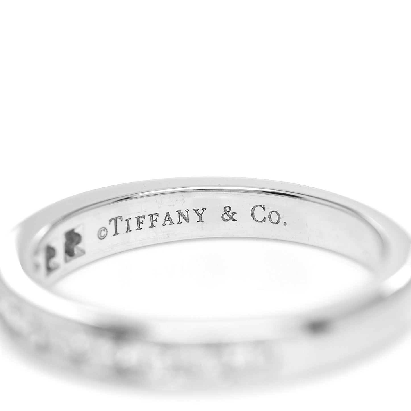 Platinum Diamond 3mm Half Circle Wedding Band Ring 50 5.5