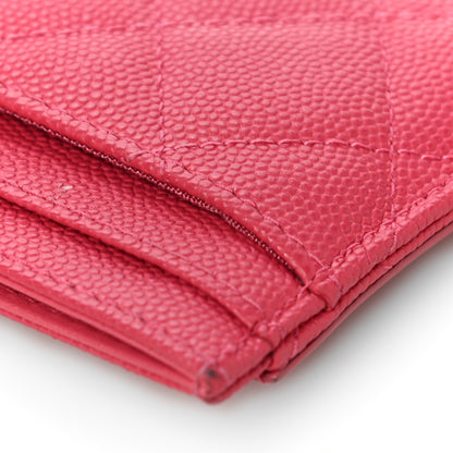 Chanel Caviar Quilted Filigree Card Holder Pink 12 of 17