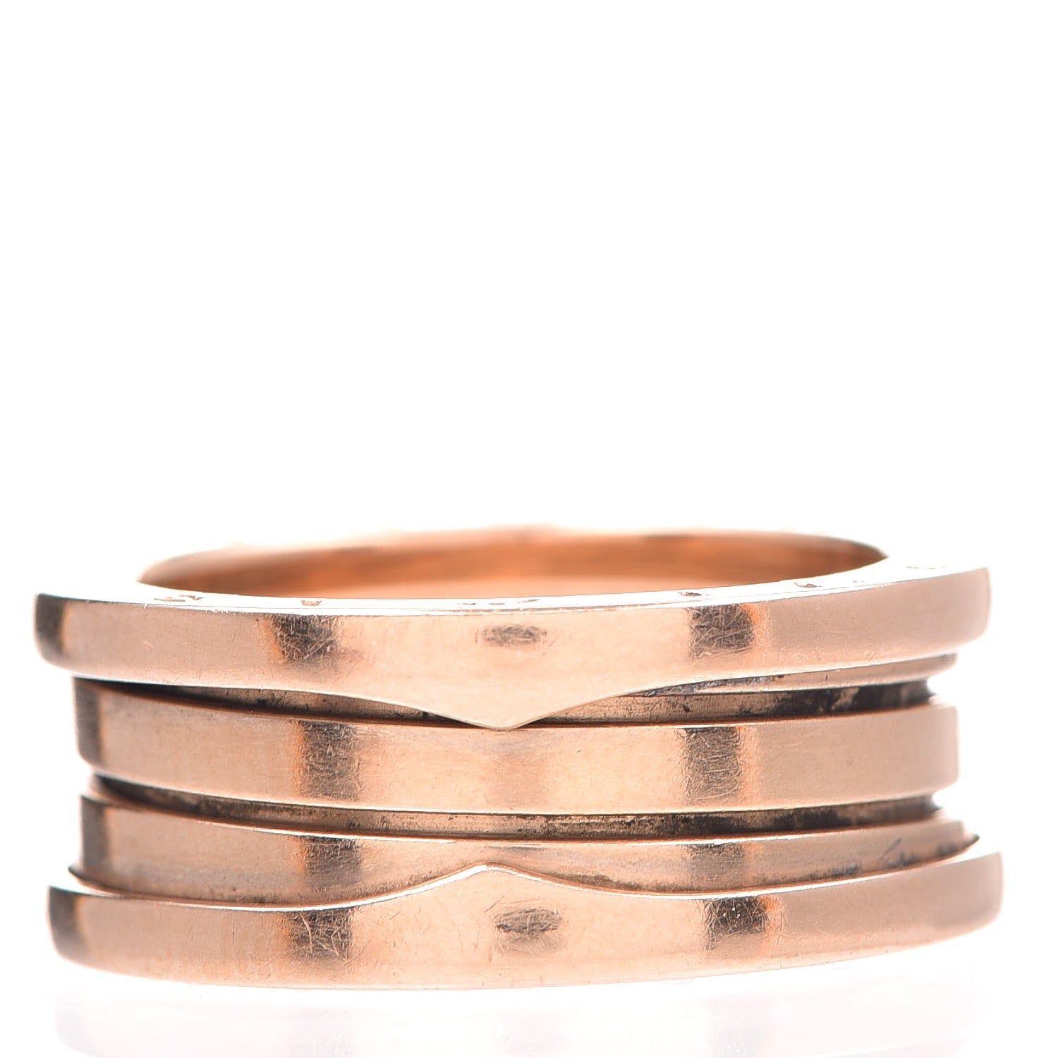 Bulgari BVLGARI 18K Rose Gold B.Zero1 3 Band Ring 56 7.5 1 of 4