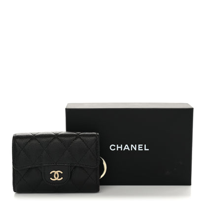 Chanel Caviar Quilted Classic 4 Key Holder Wallet Black 9 of 9