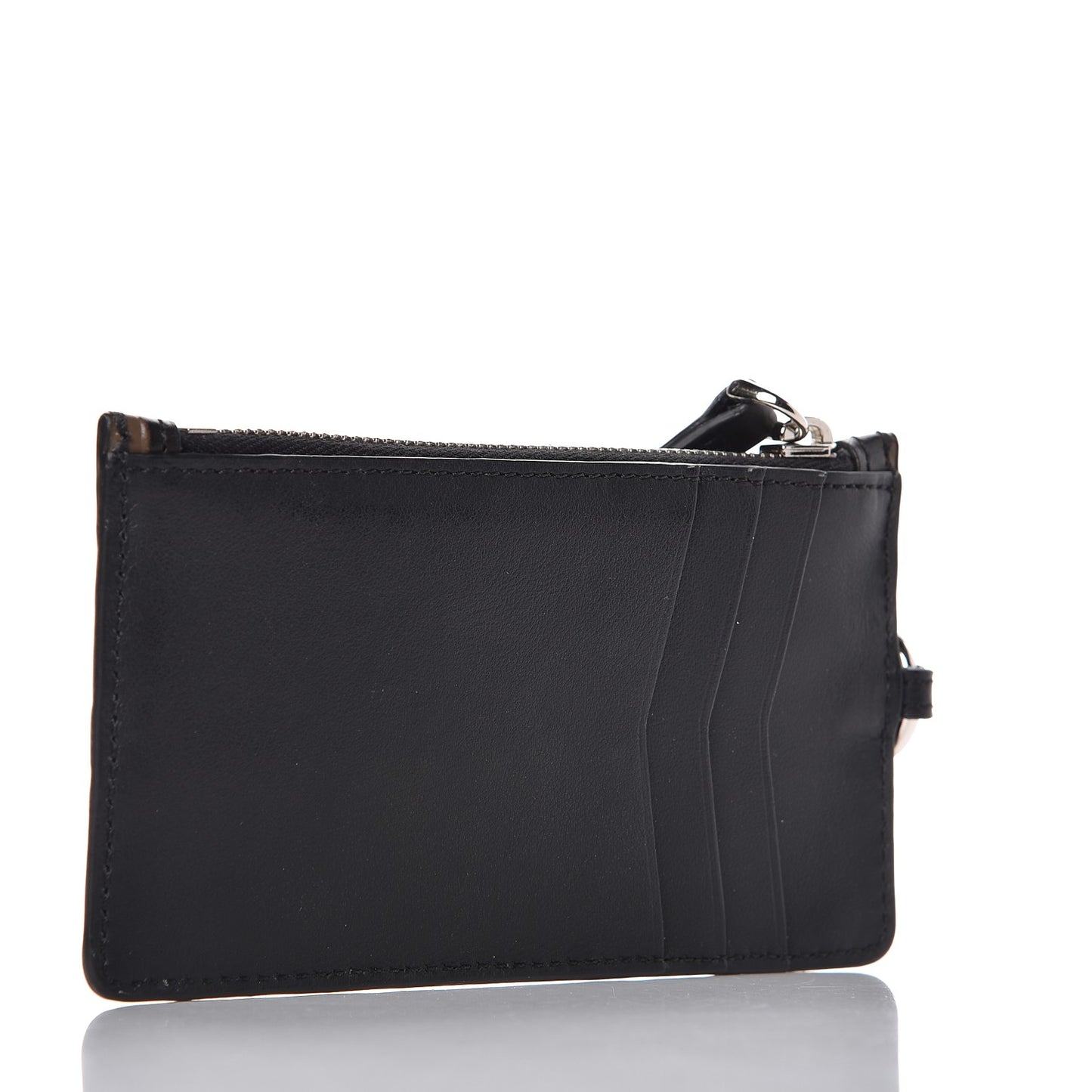 Vitello Century Bi-Color FF 1974 Embossed Coin Purse Maya Black