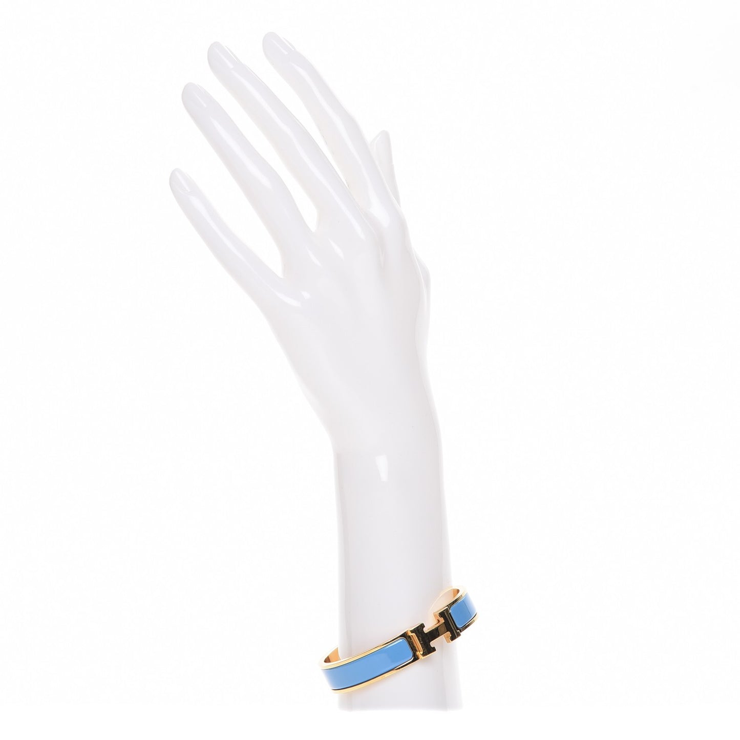 Enamel Narrow Clic Clac H Bracelet GM Bleu Indien